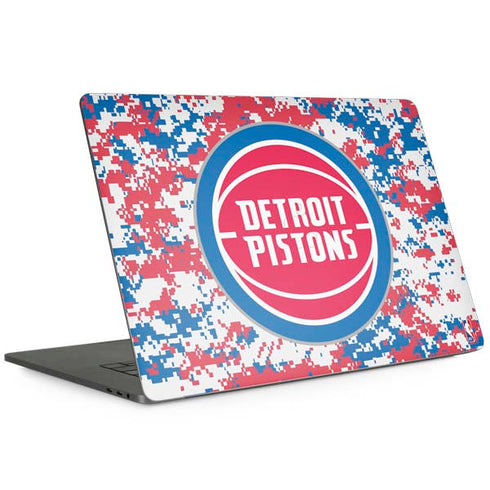 NBA Detroit Pistons Digi Camo MacBook Skins
