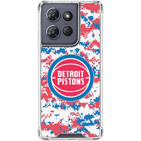 NBA Detroit Pistons Digi Camo Moto G 5G (2025) Clear Case