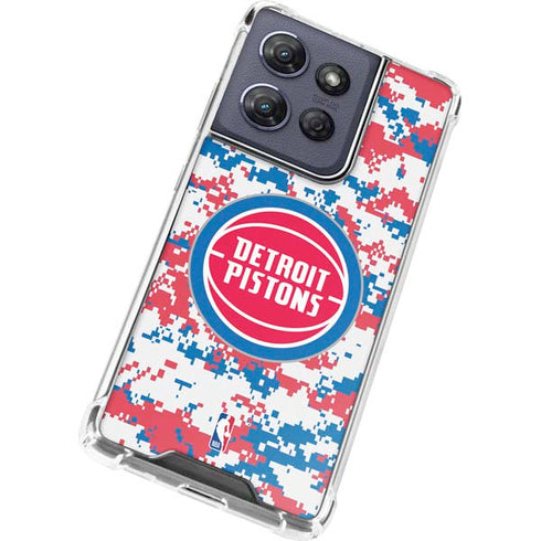 NBA Detroit Pistons Digi Camo Moto G 5G (2025) Clear Case