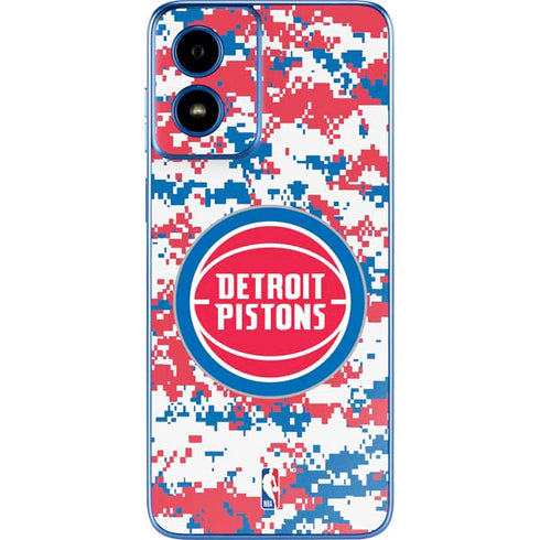 NBA Detroit Pistons Digi Camo Moto G Play 4G (2024) Skin