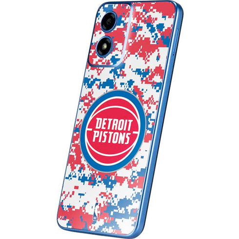 NBA Detroit Pistons Digi Camo Moto G Play 4G (2024) Skin