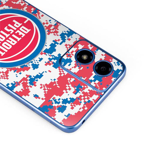 NBA Detroit Pistons Digi Camo Moto G Play 4G (2024) Skin