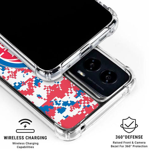 NBA Detroit Pistons Digi Camo Moto G Power 5G (2024) Clear Case