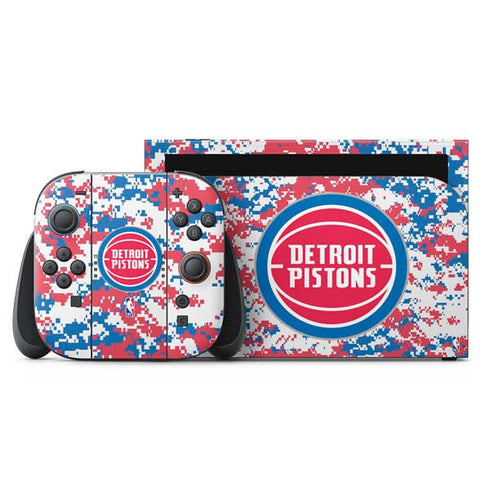 NBA Detroit Pistons Digi Camo Nintendo Skins