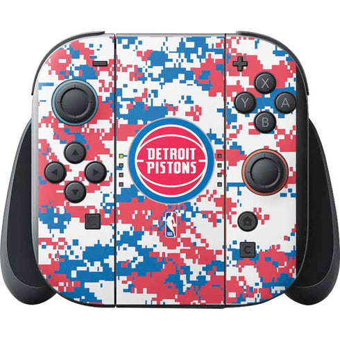 NBA Detroit Pistons Digi Camo Nintendo Switch 2 (2025) with Joy-Con Skin