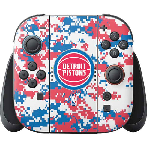 NBA Detroit Pistons Digi Camo Nintendo Switch 2 (2025) Joy-Con Controller Skin