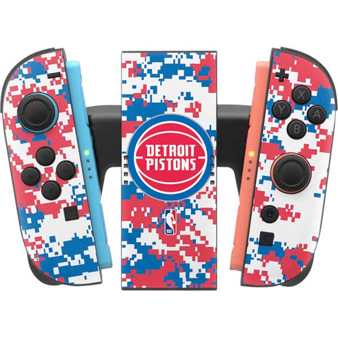 NBA Detroit Pistons Digi Camo Nintendo Switch 2 (2025) Joy-Con Controller Skin