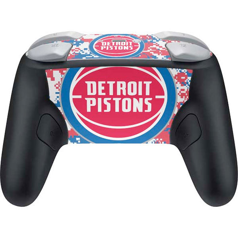 NBA Detroit Pistons Digi Camo Nintendo Switch 2 (2025) Pro Controller Skin