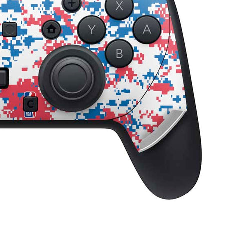 NBA Detroit Pistons Digi Camo Nintendo Switch 2 (2025) Pro Controller Skin