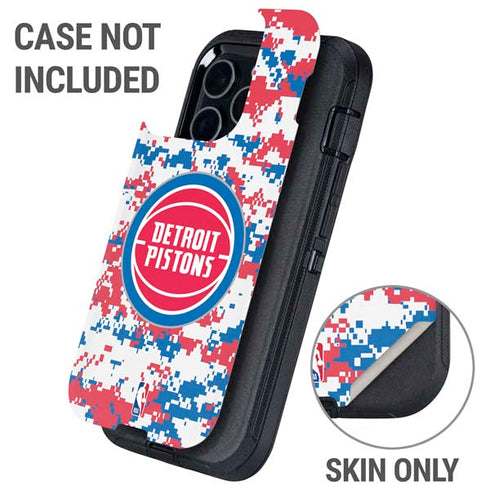 NBA Detroit Pistons Digi Camo Otterbox Defender iPhone Skin