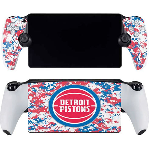 NBA Detroit Pistons Digi Camo PlayStation Portal Remote Player Skin