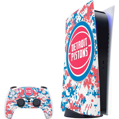 NBA Detroit Pistons Digi Camo PlayStation PS5 Skins