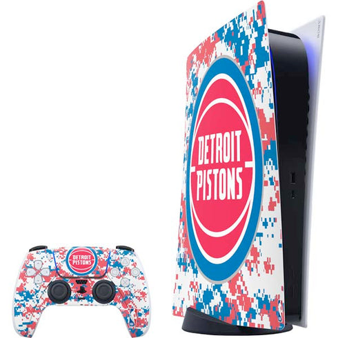 NBA Detroit Pistons Digi Camo PlayStation PS5 Skins
