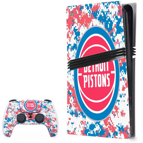 NBA Detroit Pistons Digi Camo PlayStation PS5 Skins