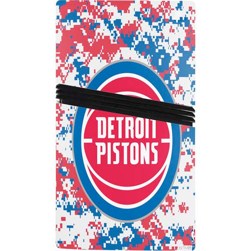 NBA Detroit Pistons Digi Camo PS5 Pro Console Skin