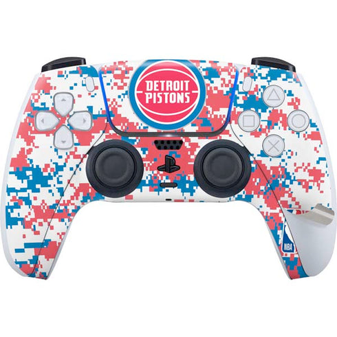NBA Detroit Pistons Digi Camo PS5 Pro Disk Bundle Skin