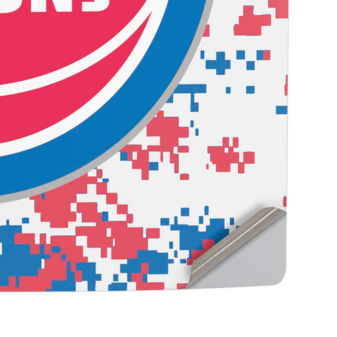 NBA Detroit Pistons Digi Camo PS5 Pro Disk Console Skin