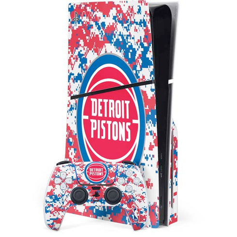NBA Detroit Pistons Digi Camo PlayStation PS5 Skins