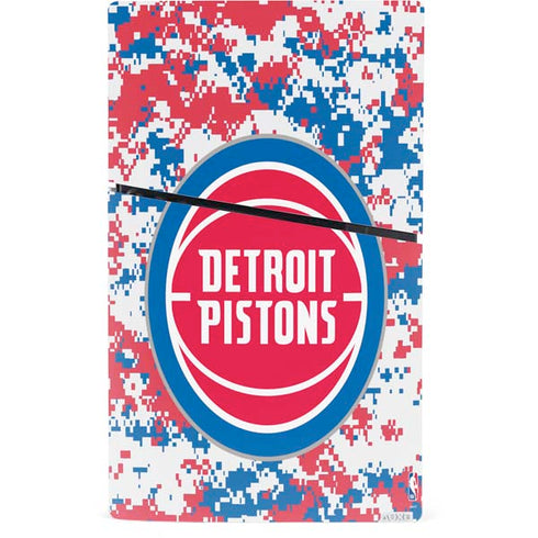 NBA Detroit Pistons Digi Camo PS5 Slim Digital Edition Console Skin