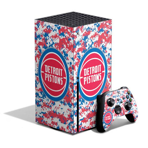 NBA Detroit Pistons Digi Camo Xbox Series X Bundle Skin