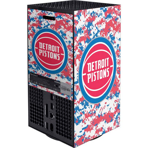 NBA Detroit Pistons Digi Camo XBox Series X Digital Edition Bundle Skin
