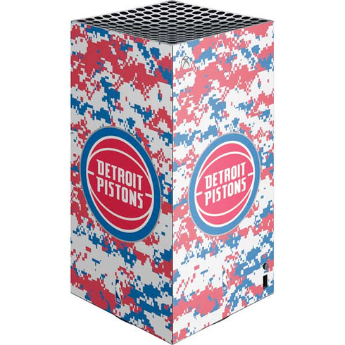 NBA Detroit Pistons Digi Camo XBox Series X Digital Edition Console Skin