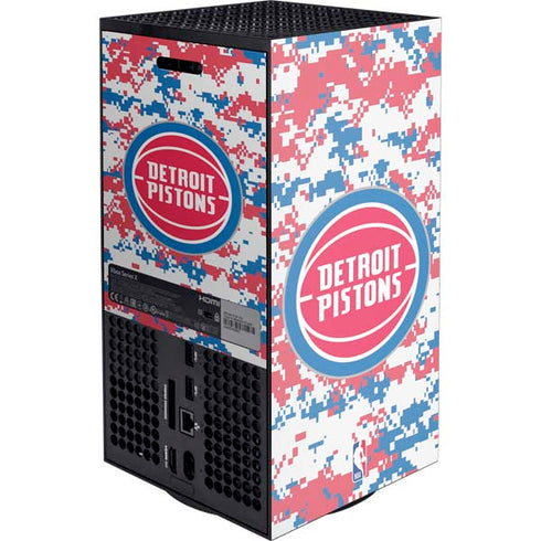 NBA Detroit Pistons Digi Camo XBox Series X Digital Edition Console Skin
