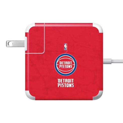 NBA Detroit Pistons Distressed 85W Power Adapter (15 and 17 inch MacBook Pro Charger) Skin