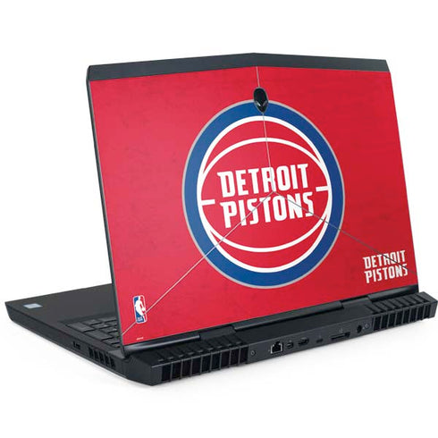 NBA Detroit Pistons Distressed Dell Alienware Skin