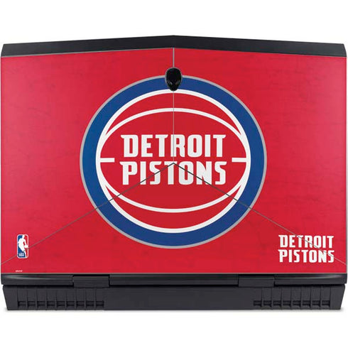 NBA Detroit Pistons Distressed Dell Alienware Skin
