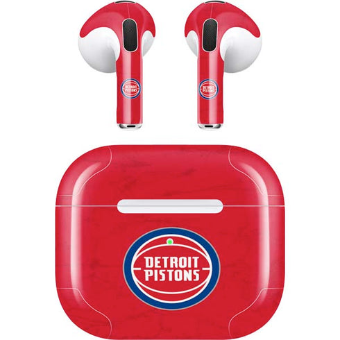 NBA Detroit Pistons Distressed Apple AirPods (3rd Gen 2021) Skin