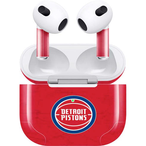 NBA Detroit Pistons Distressed Apple AirPods (3rd Gen 2021) Skin