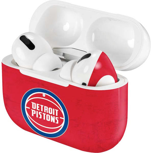 NBA Detroit Pistons Distressed AirPods Skins