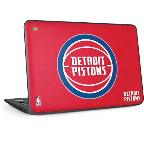 NBA Detroit Pistons Distressed HP Chromebook Skin