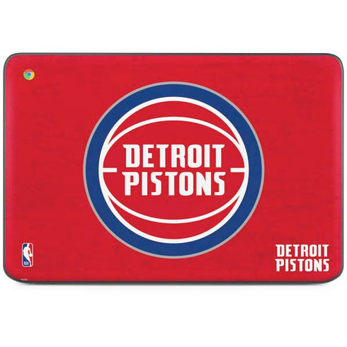 NBA Detroit Pistons Distressed HP Chromebook Skin