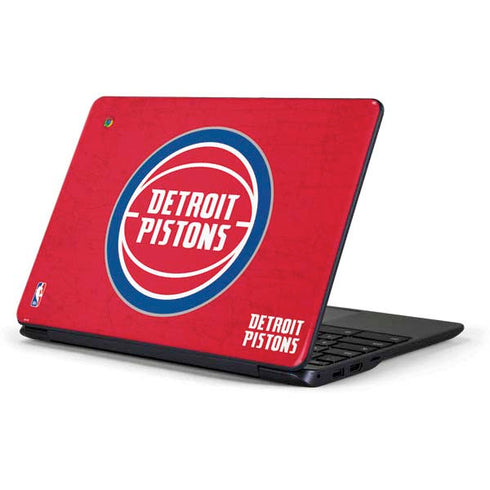 NBA Detroit Pistons Distressed Samsung Chromebook Skin