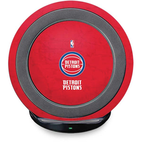 NBA Detroit Pistons Distressed Fast Charge Wireless Charging Stand Skin