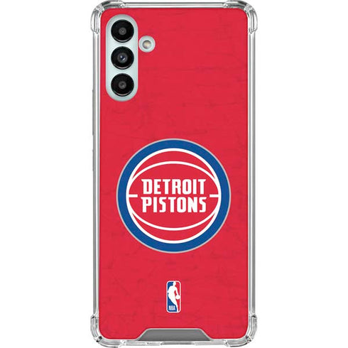 NBA Detroit Pistons Distressed Galaxy A13 5G Clear Case