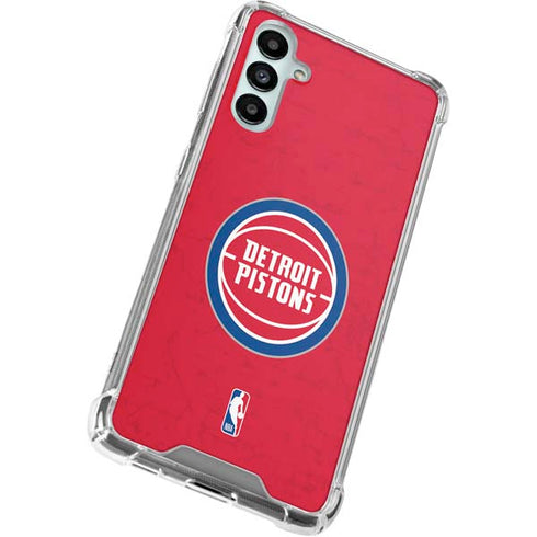 NBA Detroit Pistons Distressed Galaxy A14 5G Clear Case