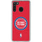 NBA Detroit Pistons Distressed Galaxy A21 Clear Case