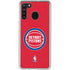 NBA Detroit Pistons Distressed Galaxy A21 Clear Case