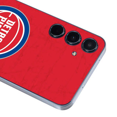 NBA Detroit Pistons Distressed Galaxy A35 5G Skin