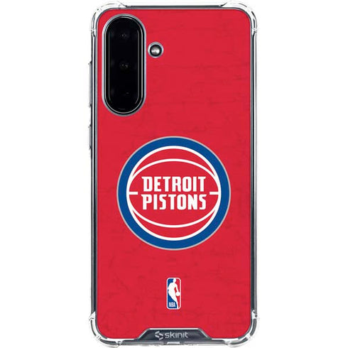 NBA Detroit Pistons Distressed Galaxy A36 5G Clear Case
