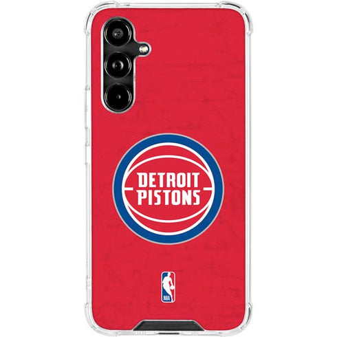 NBA Detroit Pistons Distressed Galaxy A54 5G Clear Case