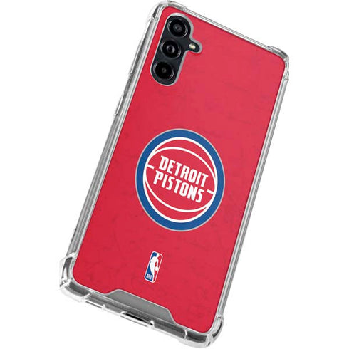 NBA Detroit Pistons Distressed Galaxy A54 5G Clear Case