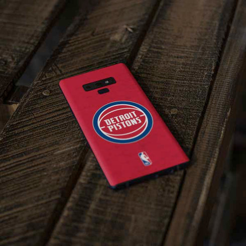 NBA Detroit Pistons Distressed Galaxy Note 9 Skin
