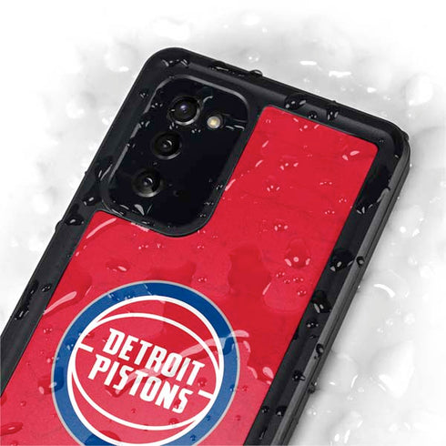 NBA Detroit Pistons Distressed Galaxy Note20 5G Waterproof Case