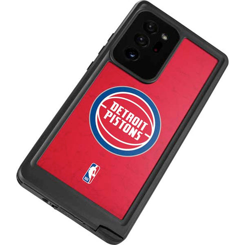 NBA Detroit Pistons Distressed Galaxy Note20 Ultra 5G Waterproof Case
