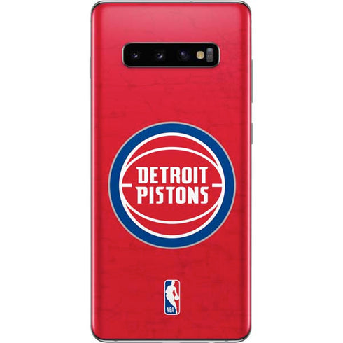 NBA Detroit Pistons Distressed Galaxy S10 Plus Skin