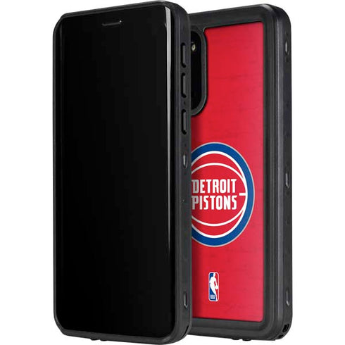 NBA Detroit Pistons Distressed Galaxy S20 Plus Waterproof Case